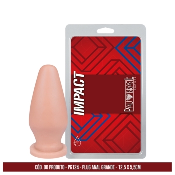 imagem Plug Anal Grande - Creme 12,5 x 5,5 cm - PG124 