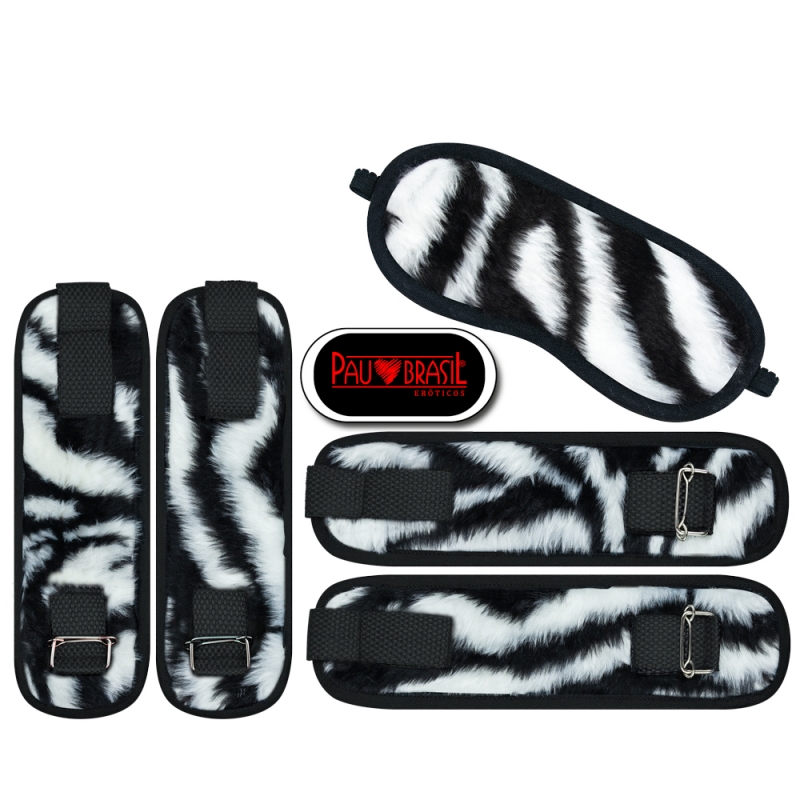 imagem Kit Bondage Pelúcia -  Zebra - Cód 364Z 