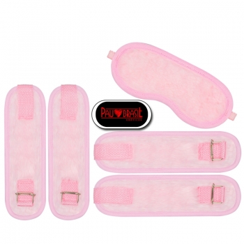 imagem Kit Bondage Pelúcia - Rosa - Cód 364R 